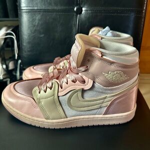 Jordan Women's Pink and Cream Sneakers